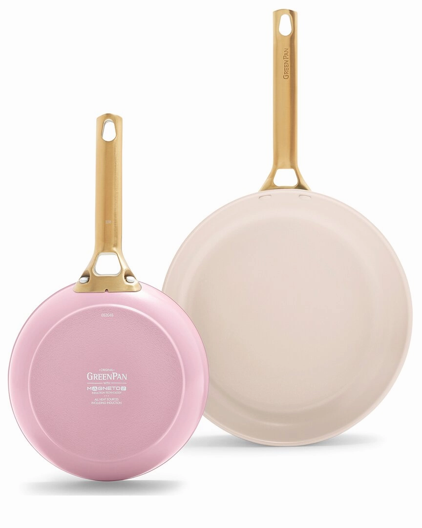 GreenPan Reserve Blush Non Stick Hard-Anodized Aluminum 2 Pieces Frying Pan Set Cookware holiday sale