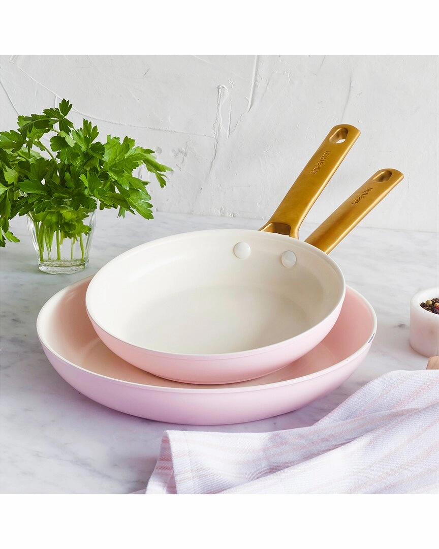 GreenPan Reserve Blush Non Stick Hard-Anodized Aluminum 2 Pieces Frying Pan Set
