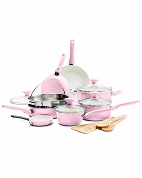 GreenPan Rio Healthy Ceramic Nonstick 16pc Cookware Set Cookware holiday sale