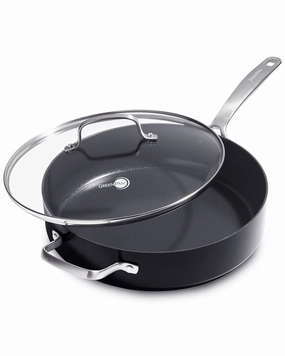 GreenPan Searsmart Ceramic Nonstick 5qt Saute Pan w/ Lid & Helper Handle Cookware holiday sale