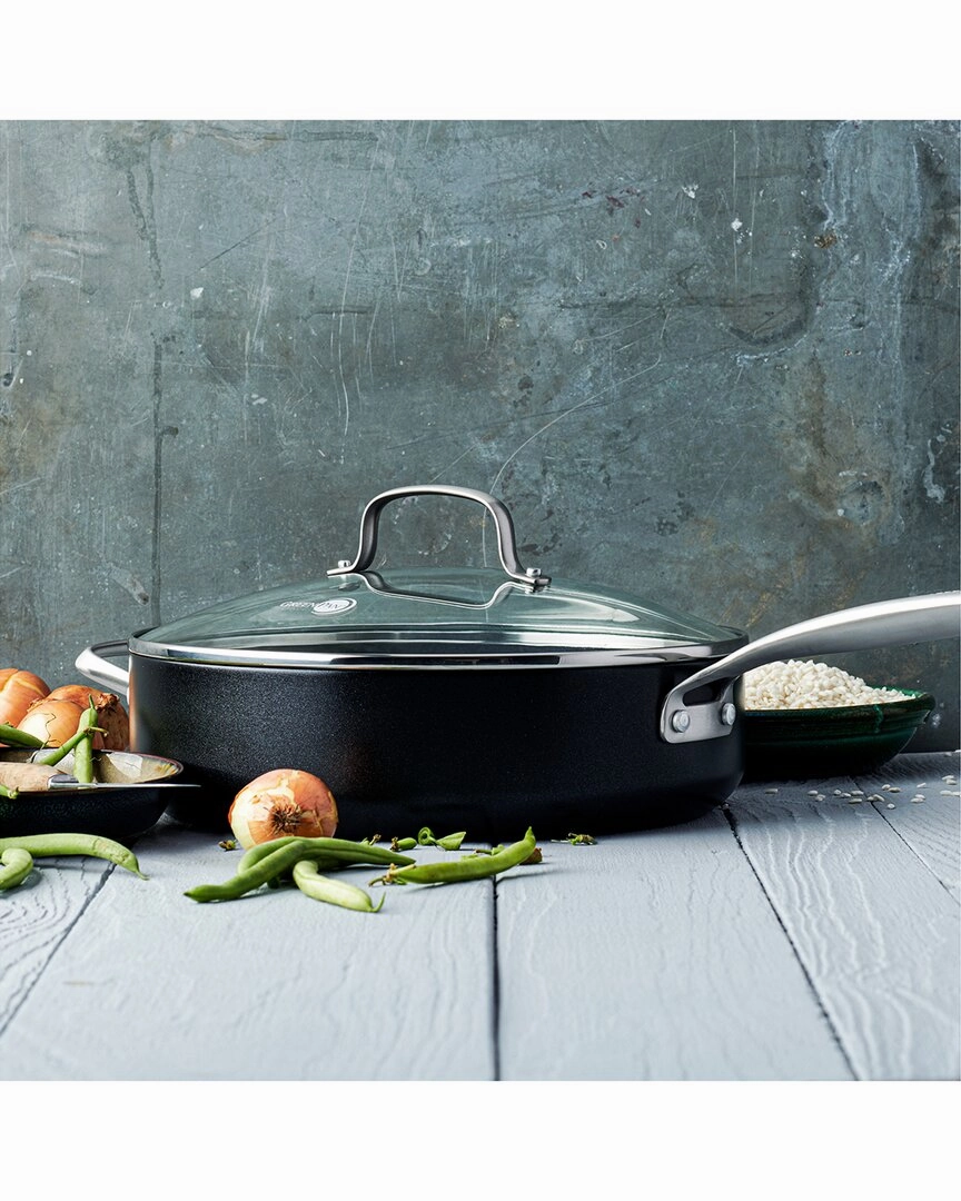 GreenPan Searsmart Ceramic Nonstick 5qt Saute Pan w/ Lid & Helper Handle