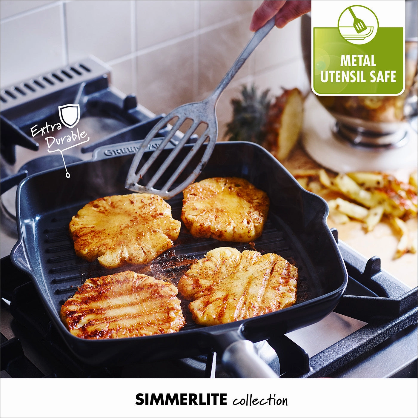 GreenPan Simmerlite 10" Nonstick Square Grill Pan