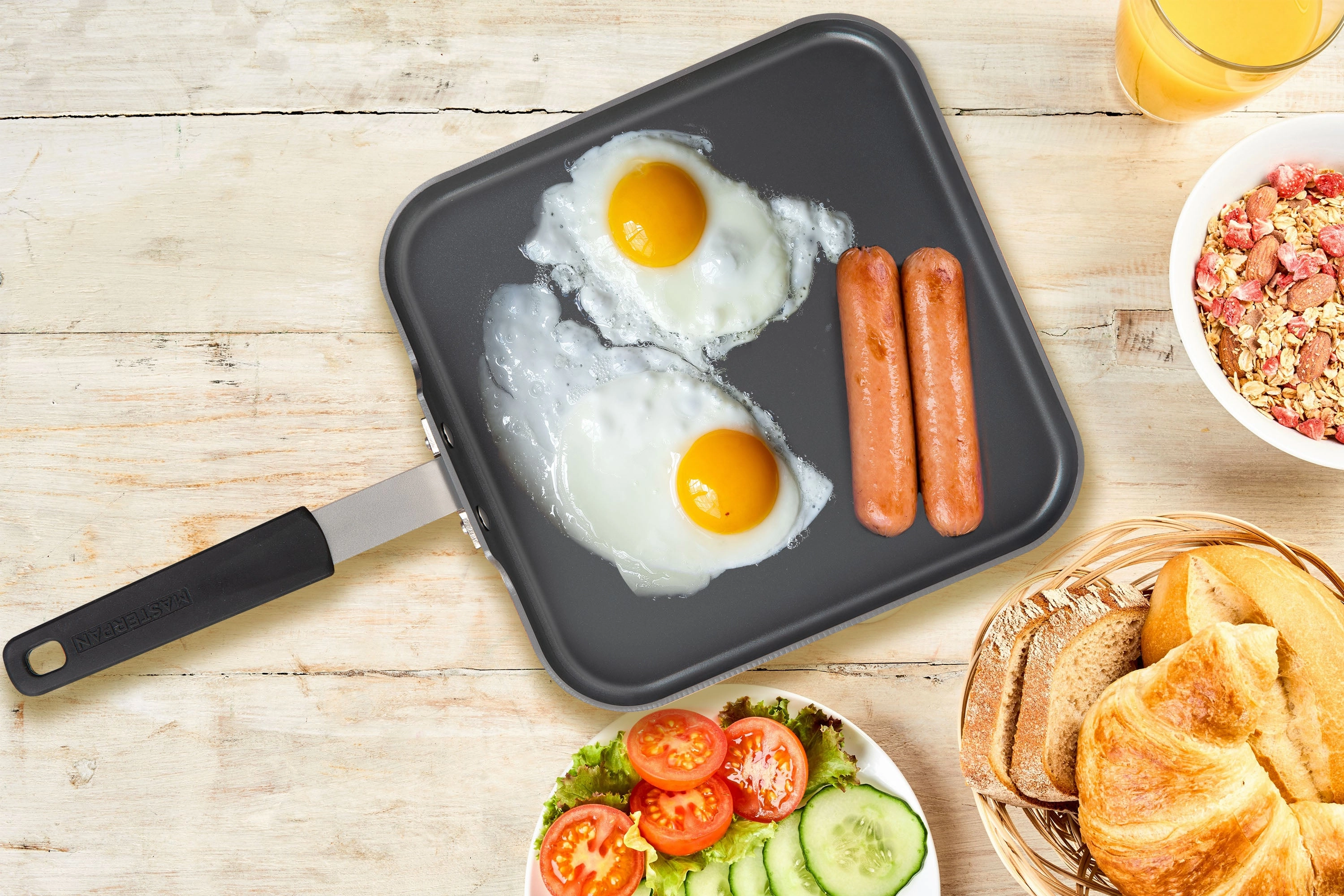 Griddle Pan / Pancake Pan, Healthy Ceramic Non-Stick Aluminium Cookware With Stainless Steel ChefS Handle, 11 (28Cm)