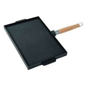 Grill & Griddle Double Sided Non-Stick Cast Aluminum With Detachable Handle, 10X15" Cookware holiday sale
