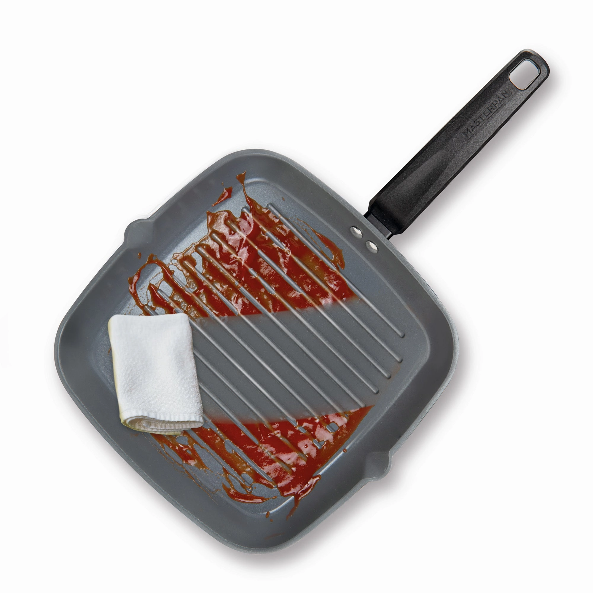 Grill Pan, Healthy Ceramic Non-Stick Aluminium Cookware With Bakelite Handle, 10 (25Cm)