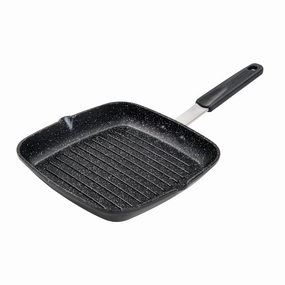 Grill Pan, Non-Stick Aluminium Cookware With Stainless Steel ChefS Handle, 10 (25Cm) Cookware holiday sale