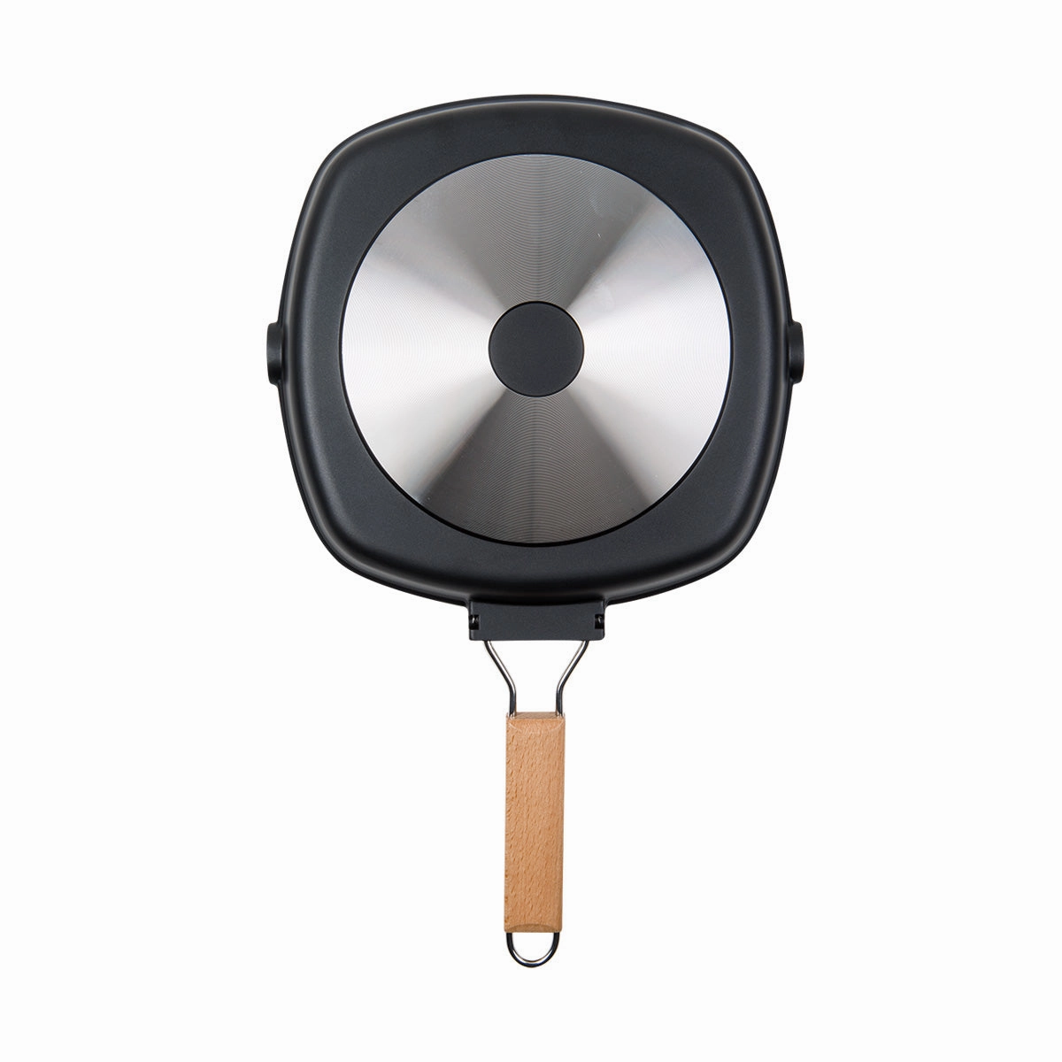 Grill Pan Non-Stick Cast Aluminum With Folding Handle
