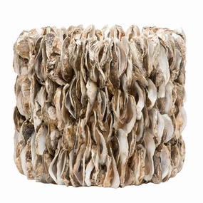 Halifax Natural Oyster Shell Hurricane - Large Candle Holders discount collection