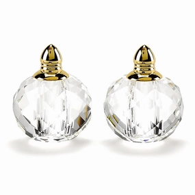 Handcrafted Optical Crystal And Gold Rounded Salt And Pepper Shakers Cooking Tools & Accessories outlet tools