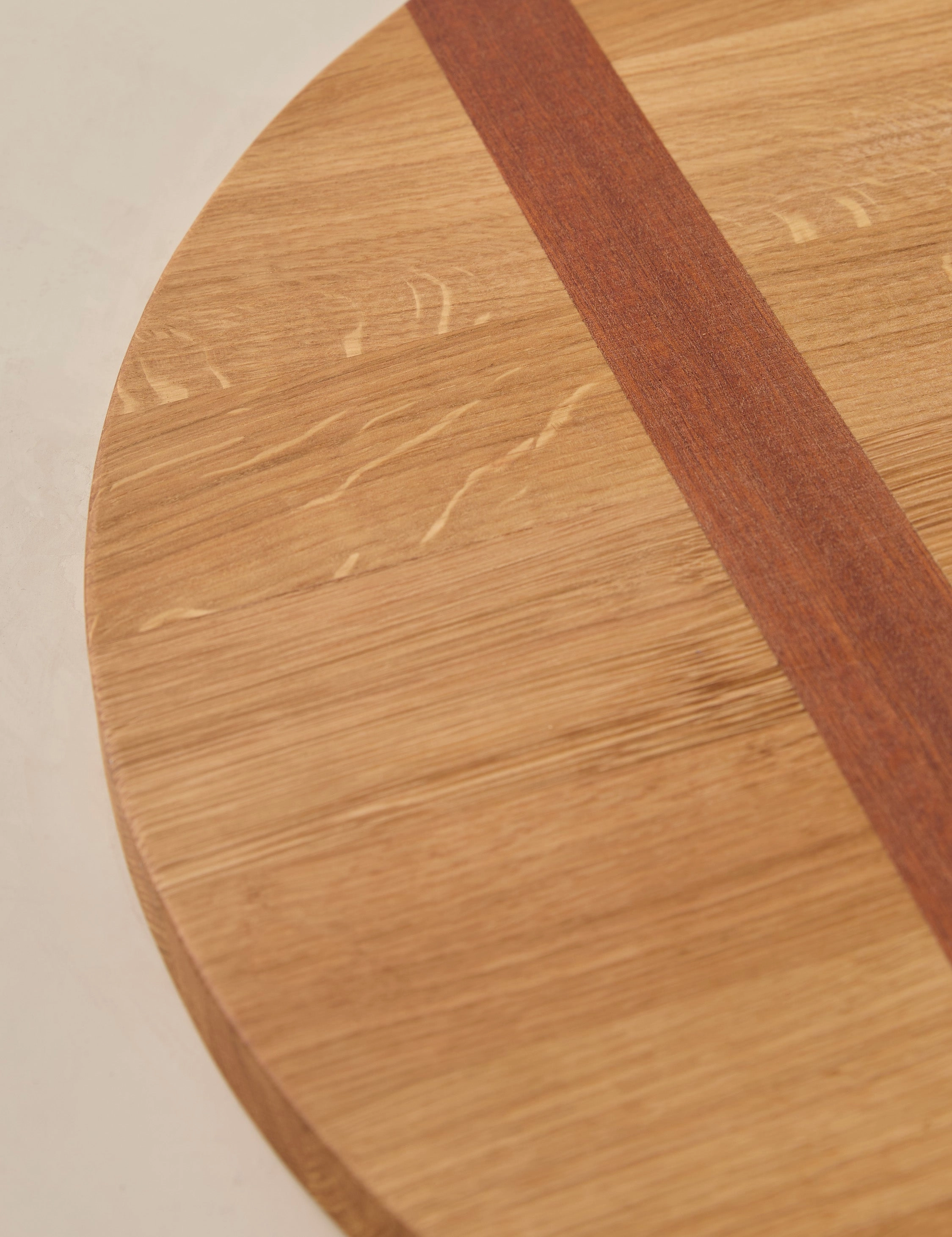 Handcrafted Round Oak Serving Board by etHOME