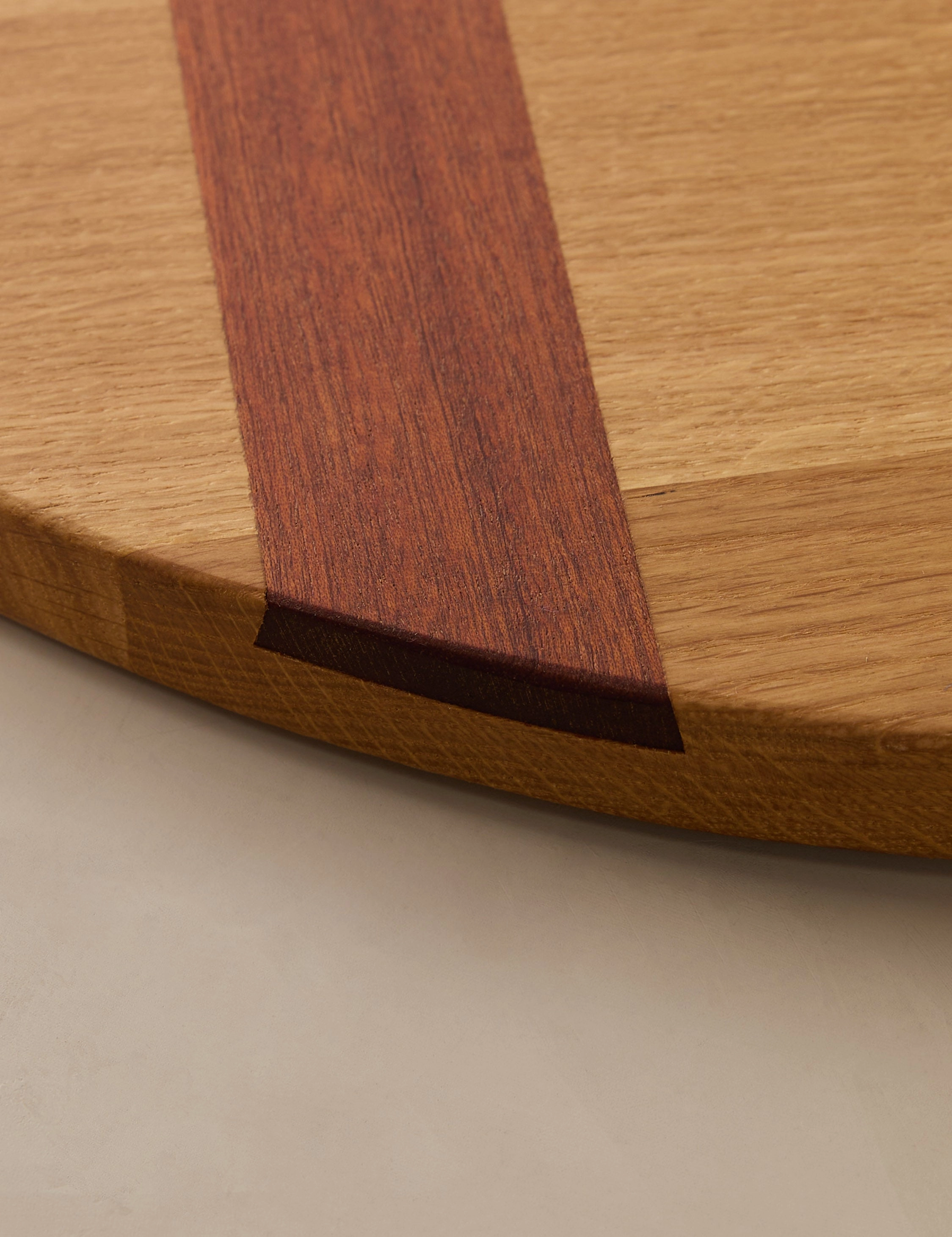 Handcrafted Round Oak Serving Board by etHOME
