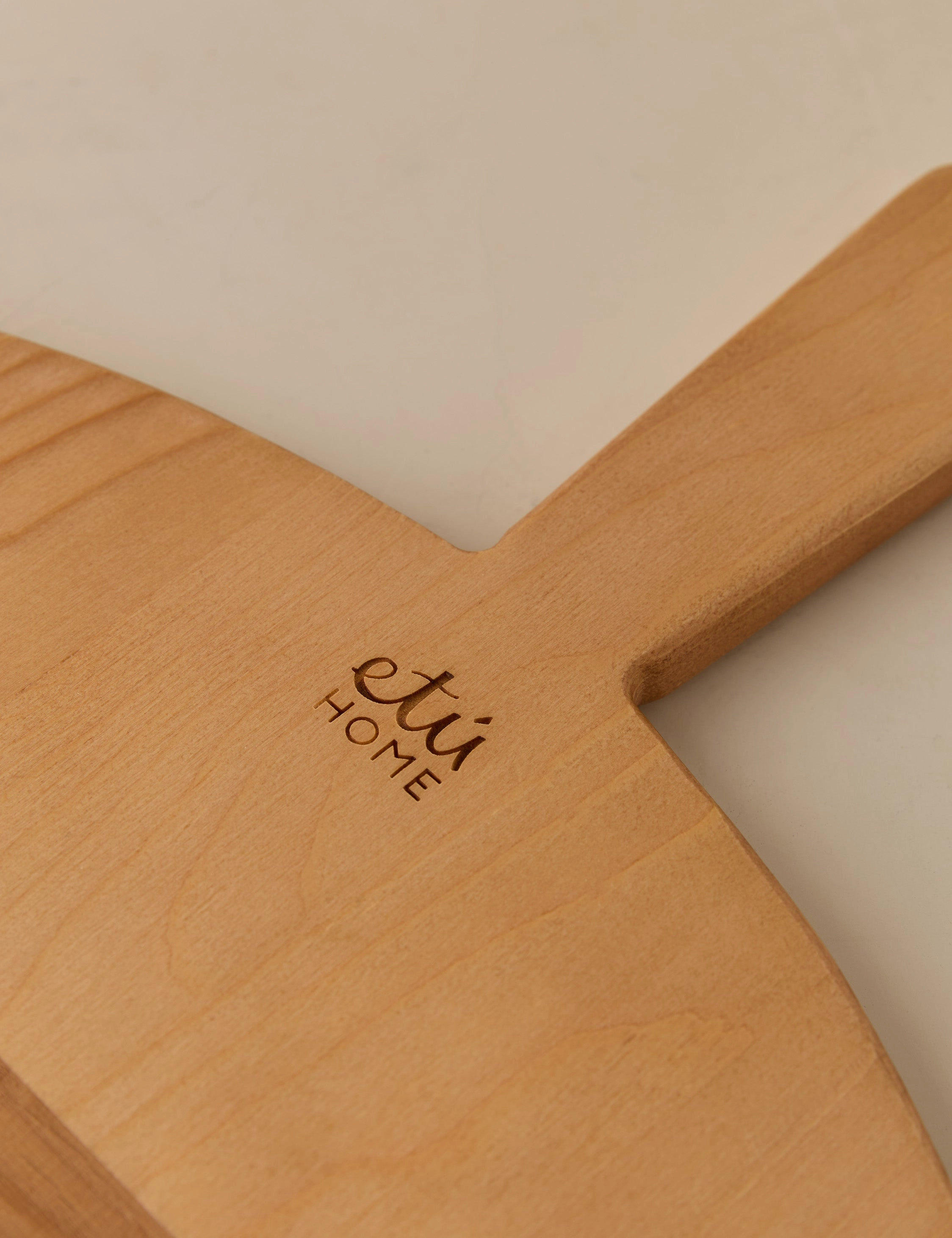 Handcrafted Round Pine Serving Board by etHOME