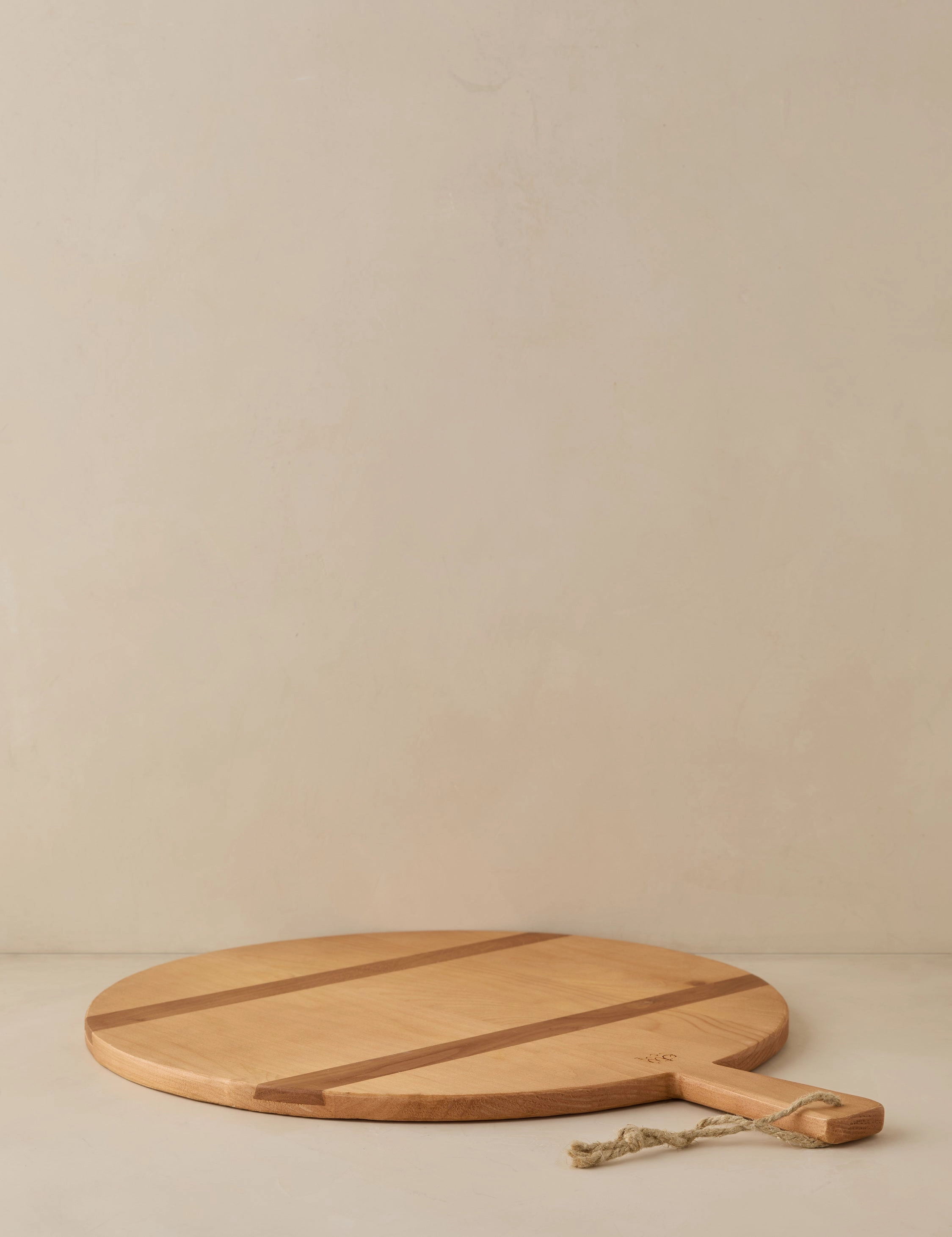 Handcrafted Round Pine Serving Board by etHOME