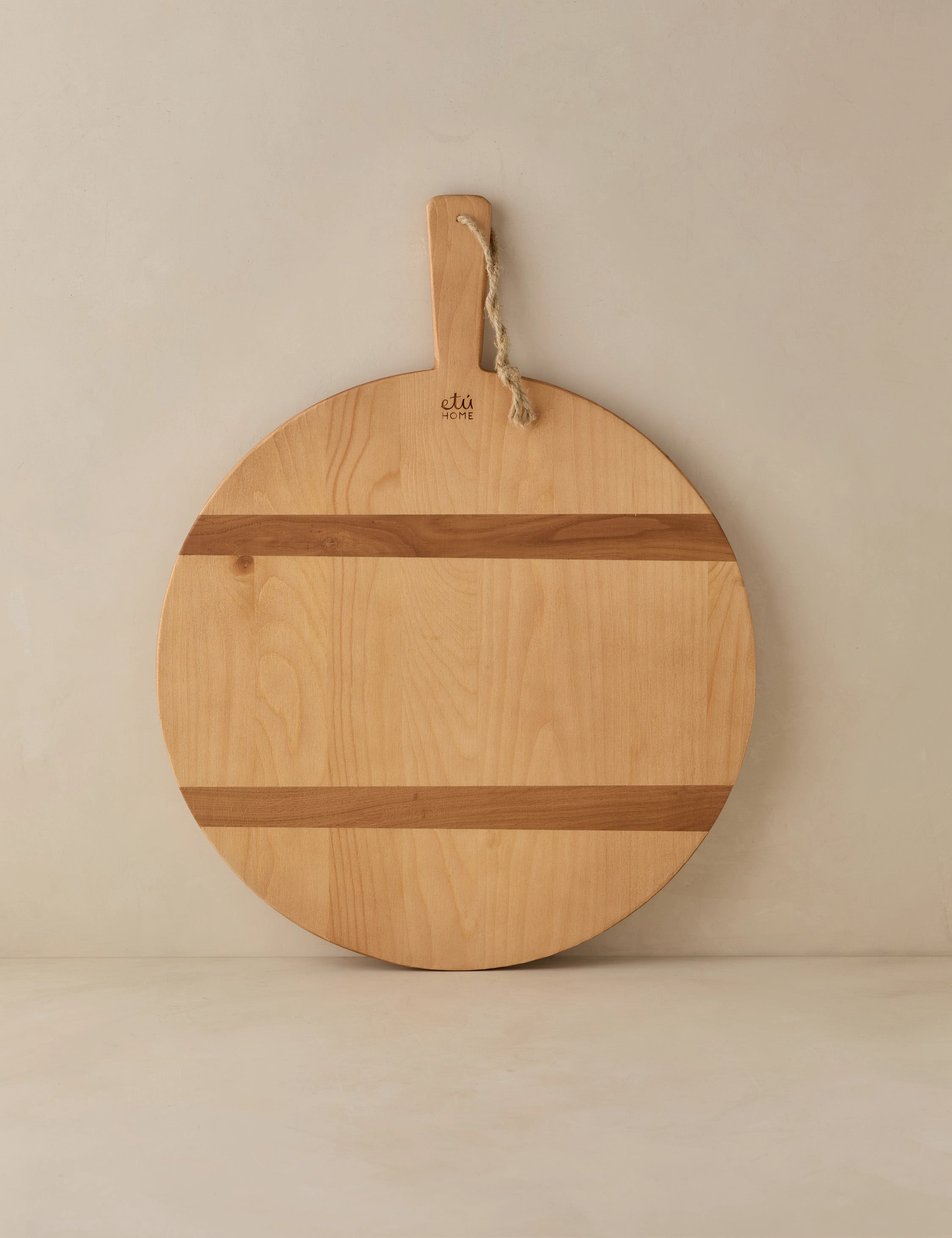 Handcrafted Round Pine Serving Board by etHOME