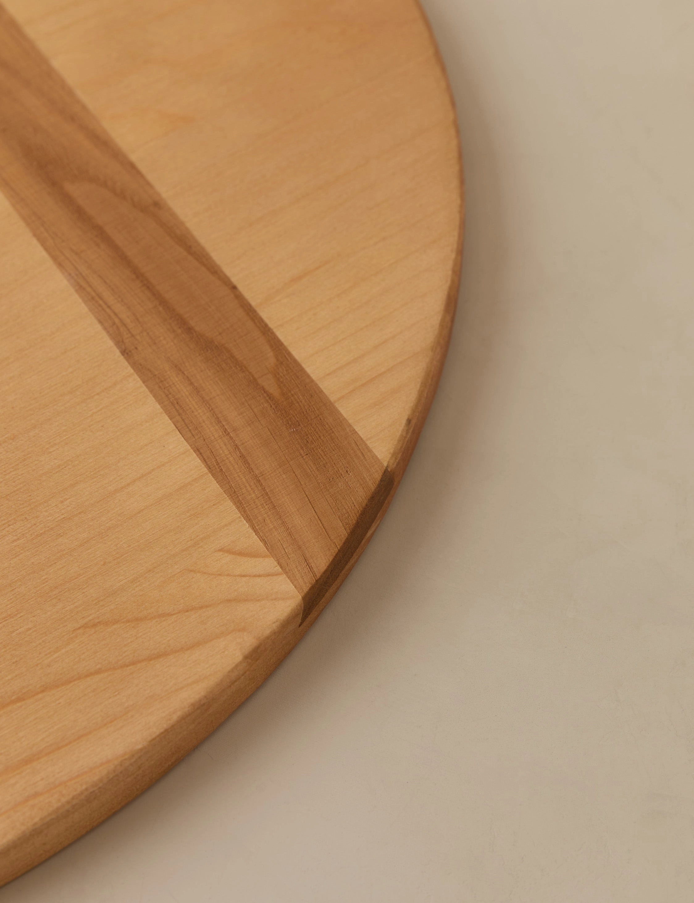 Handcrafted Round Pine Serving Board by etHOME