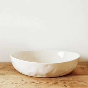 Handcrafted Serving Bowl, D29cm, Milk Serving Bowls Entertaining Set