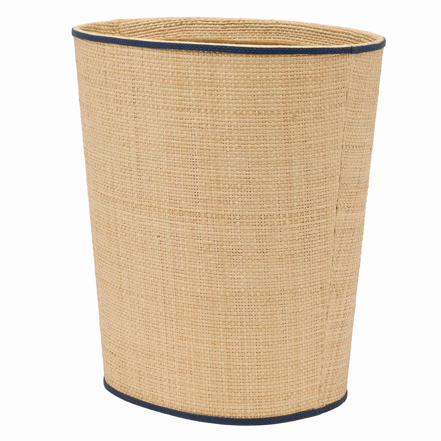 Hanford Natural Raffia/Navy Leather Desk Set