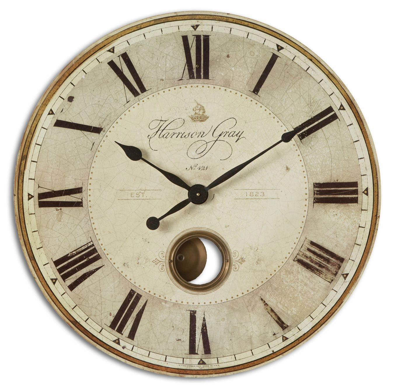 Harrison Gray 30" Wall Clock Brass Wall Clocks Timeless Sale
