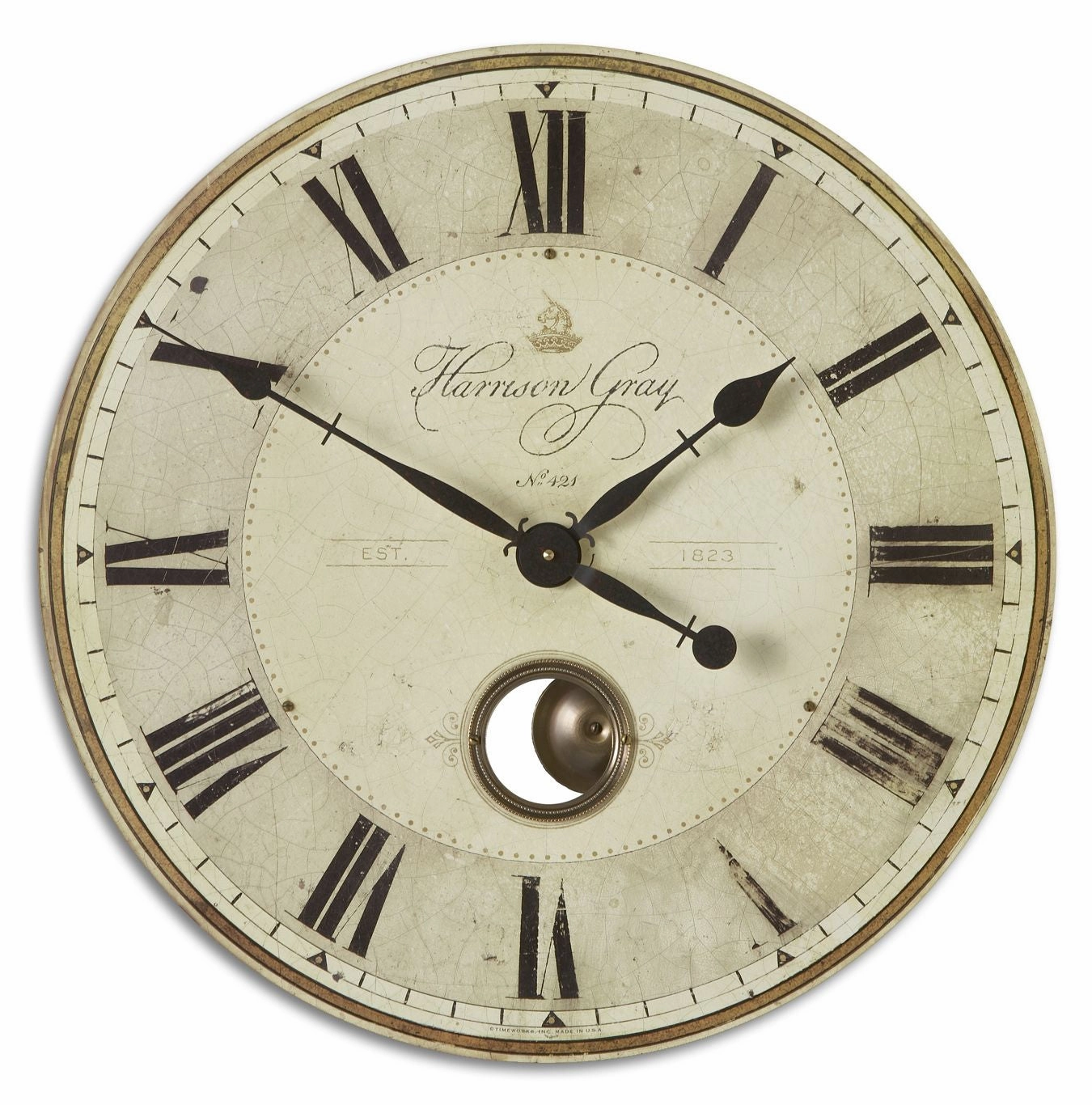Harrison Gray Wall Clock Brass Wall Clocks Timeless Sale