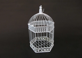 HCHD5717 - White Metal Birdcage Medium Metal Home Decor collection