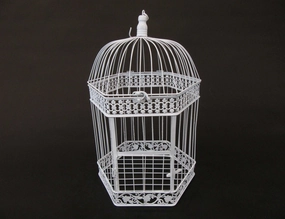 HCHD5718 - White Metal Birdcage Large Metal Home Decor collection