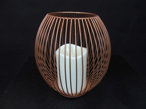 HCHD5886 - Gold Oval Candle Holder - M Metal Home Decor collection