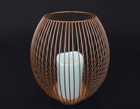 HCHD5887 - Gold Oval Candle Holder - L Metal Home Decor collection