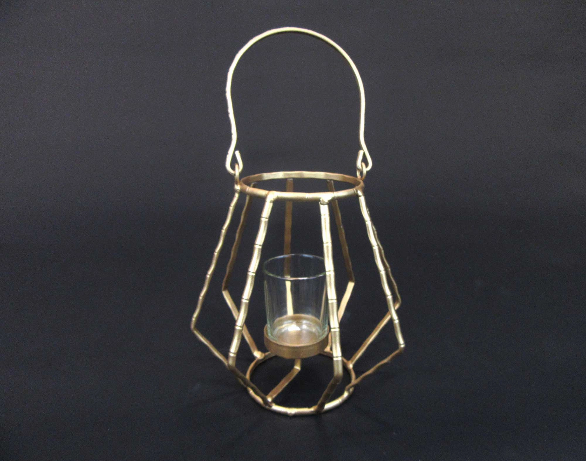 HCHD5890 - Gold Bamboo Candle Holder - M Metal Home Decor collection