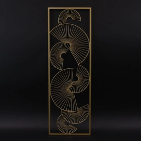 HCHD6579 - Gold Fan Left Metal Art Metal Home Decor collection