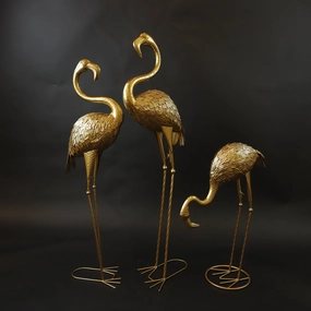 HCHD7220 - S Gold Flamingo Metal Home Decor collection
