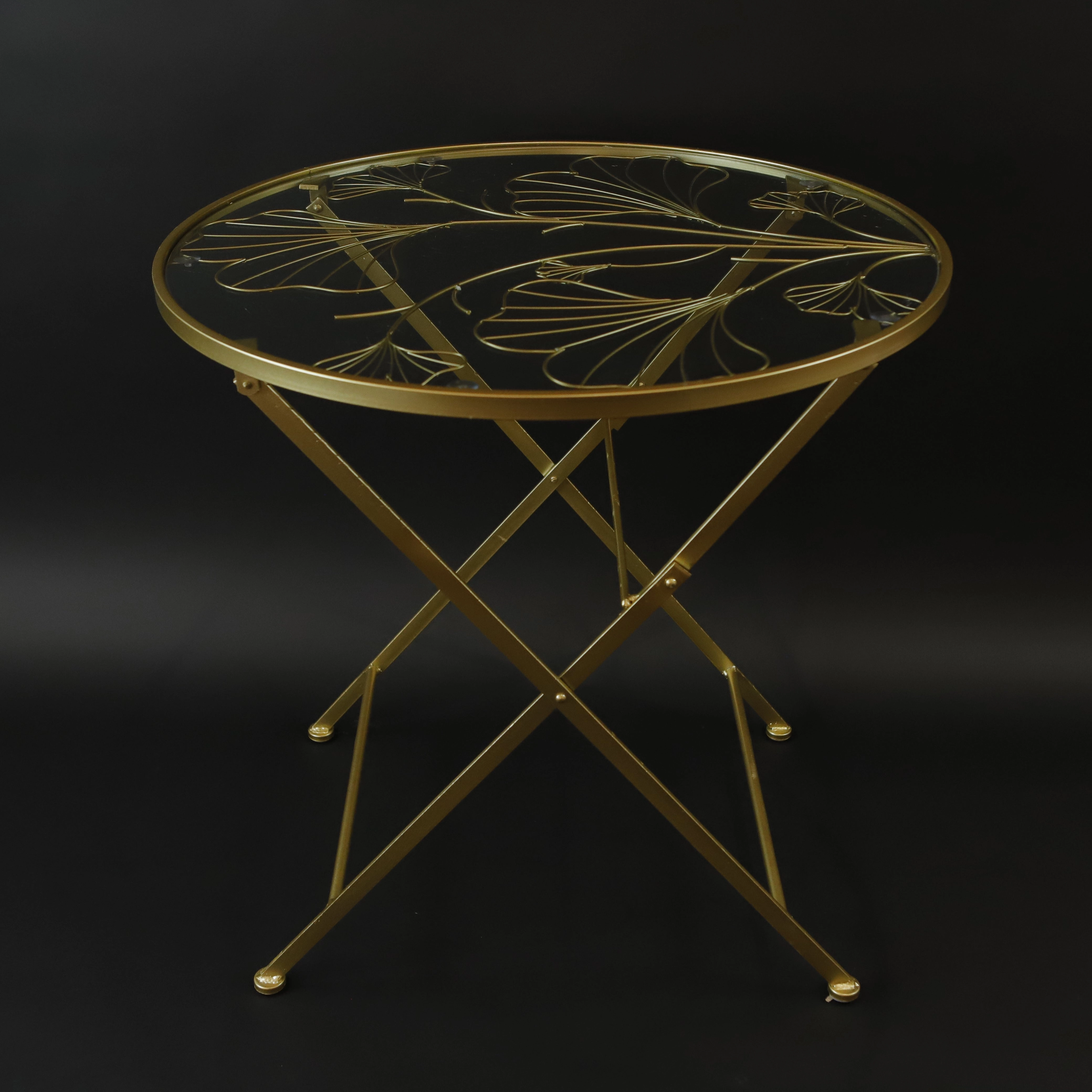 HCHD7292 - Round Gold Coffee Table Metal Home Decor collection