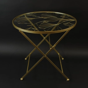 HCHD7292 - Round Gold Coffee Table Metal Home Decor collection