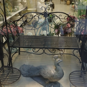 HCHD7587 - Black Bench Metal Home Decor collection