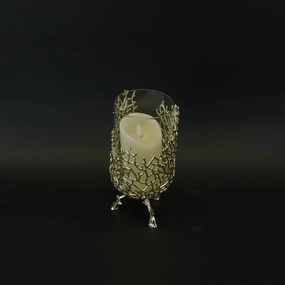 HCHD8754 - L Gold Filigree Candle Holder Metal Home Decor collection