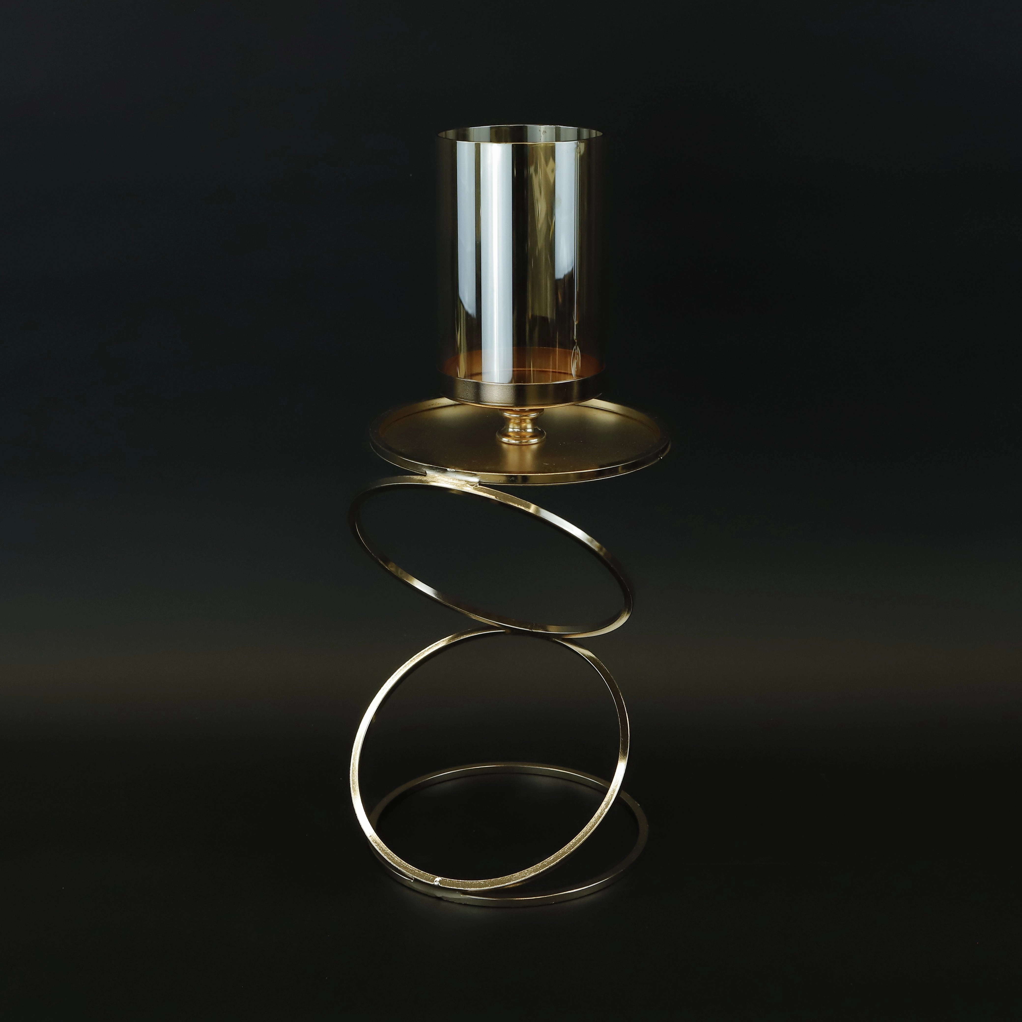 HCHD8764 - L Gold Modern Candle Holder Metal Home Decor collection