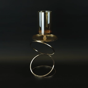 HCHD8764 - L Gold Modern Candle Holder Metal Home Decor collection