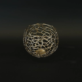 HCHD8771 - L Gold Ball Candle Holder Metal Home Decor collection