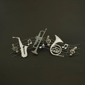 HCHD8779 - Musical Instruments Wall Art Metal Home Decor collection