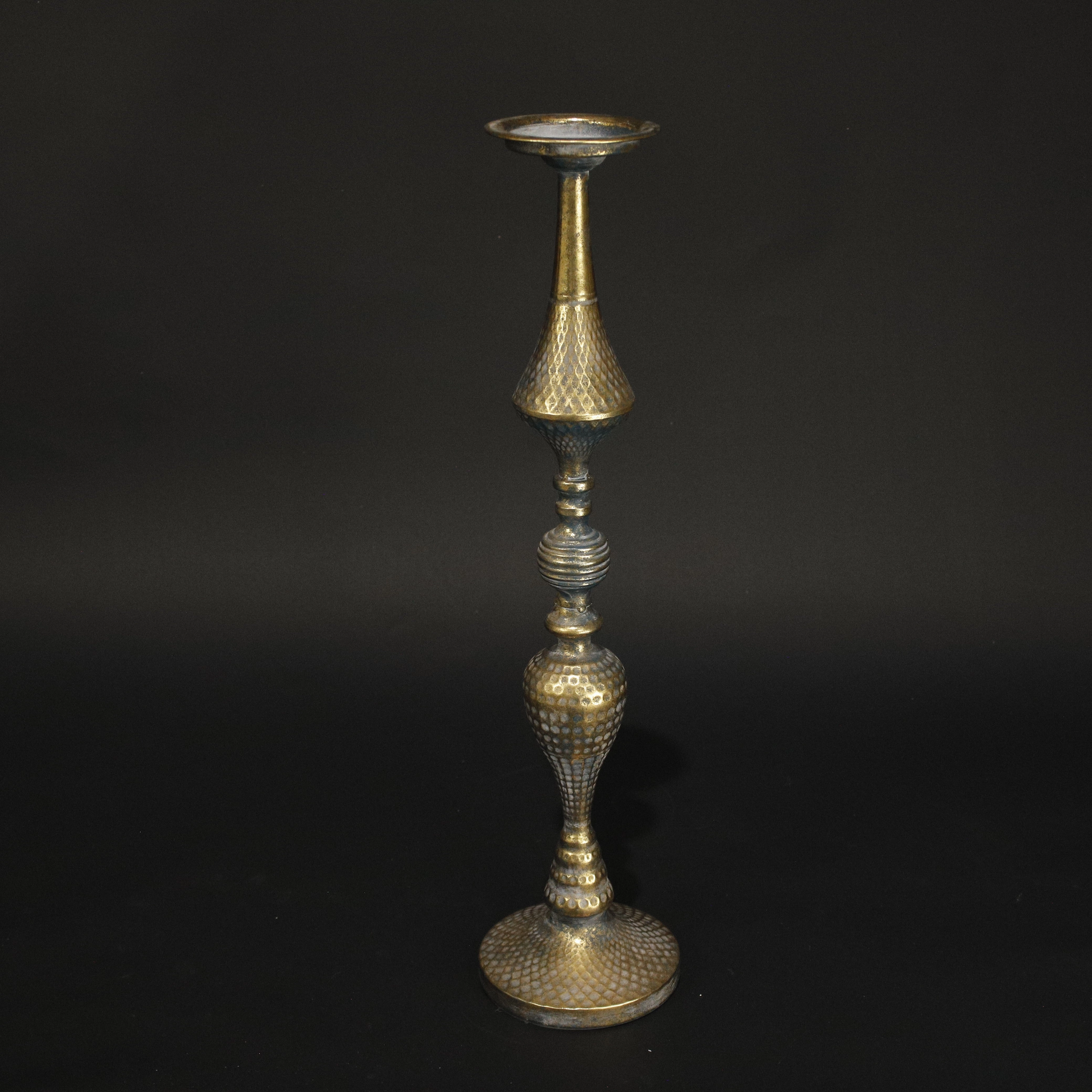 HCHD9207 - S Tall Gold Knob Candle Holder Metal Home Decor collection