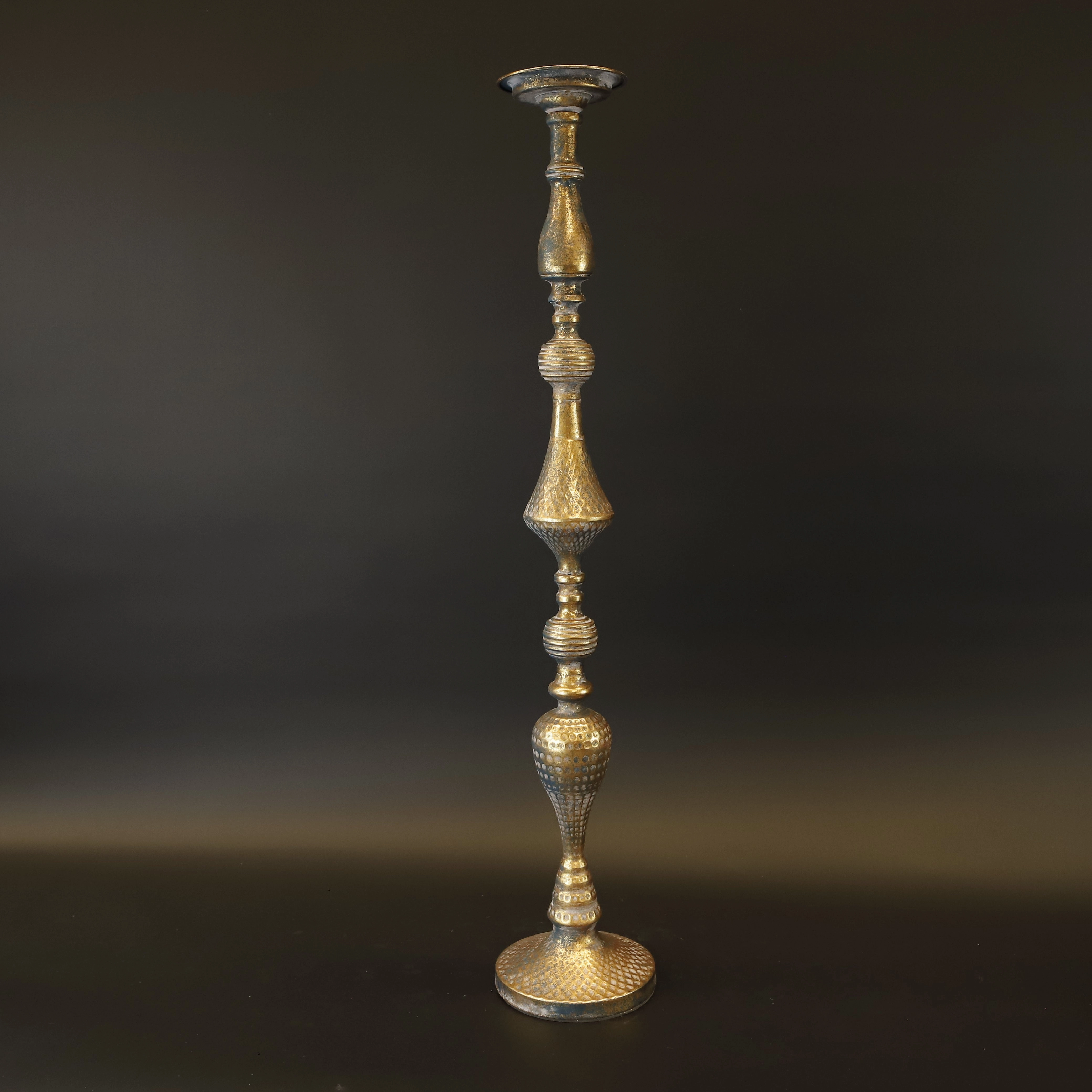 HCHD9209 - L Tall Gold Knob Candle Holder Metal Home Decor collection