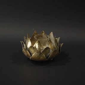 HCHD9210 - M Gold Lotus Candle Holder Metal Home Decor collection