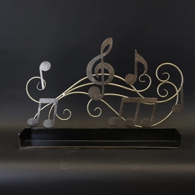 HCHD9250 - Musical Notes on Stand Metal Home Decor collection