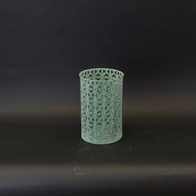 HCHD9255 - M Green Cylinder Vase Metal Home Decor collection