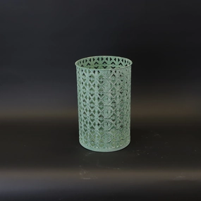 HCHD9256 - L Green Cylinder Vase Metal Home Decor collection