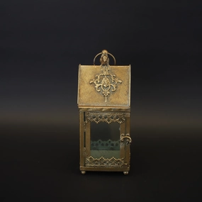 HCHD9742 - S Squat Pewter Lantern Metal Home Decor collection