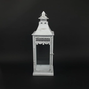 HCHD9745 - M Antique White Lantern Metal Home Decor collection