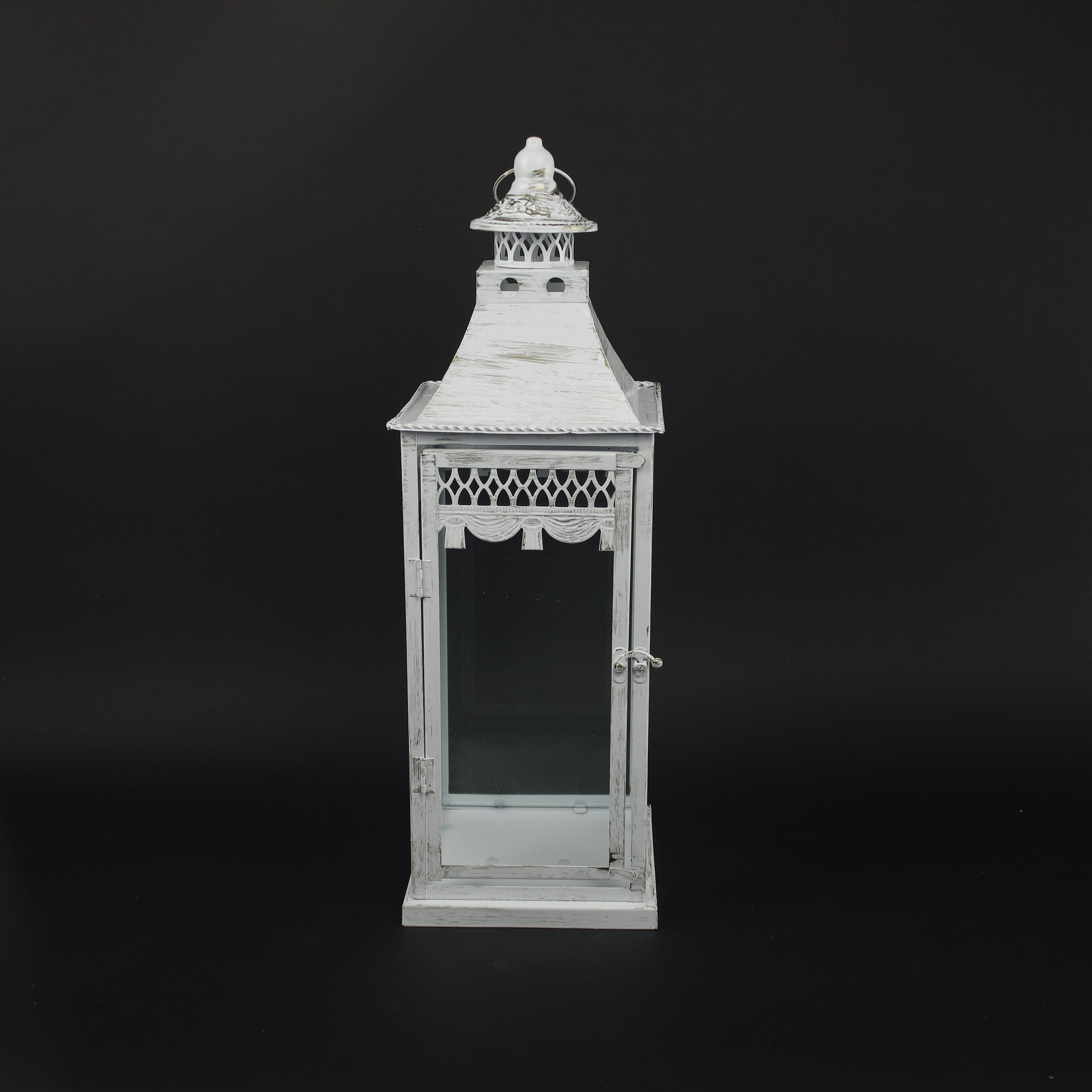 HCHD9745 - M Antique White Lantern Metal Home Decor collection