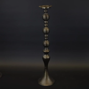 HCHD9749 - L Dark Pewter Candle Holder Metal Home Decor collection