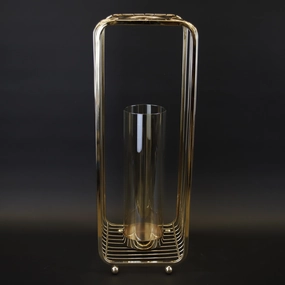 HCHD9769 - L Tall Square Candle Holder Metal Home Decor collection