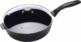 HD Nonstick Swiss Diamond 3.8 qt Saute Pan with Glass Lid, Induction Cookware online kitchen sale